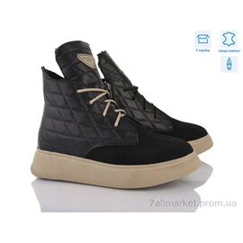 Фотография Ботинки женские стильные зима 0275 чорний к. (6 пар р.36-40) "Мрія" недорого оптом от прямого поставщика