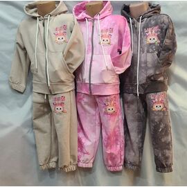 Костюм дитячий спортивний на дівчинку B412 brown р.2-6 "Baykush" недорого оптом від прямого постачальника