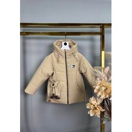 Куртка дитяча демісезонна на дівчинку 1120 beige р.98-122 "Delfinka" недорого оптом від прямого постачальника