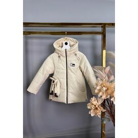 Куртка дитяча демісезонна на дівчинку 1120 l.beige р.98-122 "Delfinka" недорого оптом від прямого постачальника
