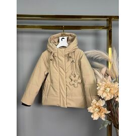 Куртка дитяча демісезонна на дівчинку 1122 beige р.104-128 "Delfinka" недорого оптом від прямого постачальника