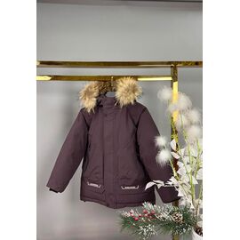 Фотография Курка детская зимняя на мальчика 25003 brown р.134-152 "Delfinka" недорого оптом от прямого поставщика