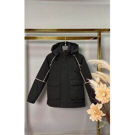 Куртка дитяча демісезонна на хлопчика 6011 black р.134-152 "Delfinka" недорого оптом від прямого постачальника