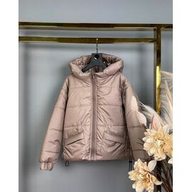 Фотография Куртка детская демисезонная на девочку 637 d.beige р.134-152 "Delfinka" недорого оптом от прямого поставщика