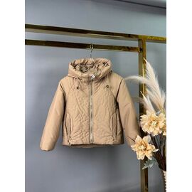 Куртка дитяча демісезонна на дівчинку 863 l.brown р.104-128 "Delfinka" недорого оптом від прямого постачальника