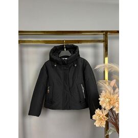 Куртка дитяча демісезонна на дівчинку 871 black р.137-158 "Delfinka" недорого оптом від прямого постачальника