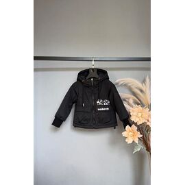 Фотография Куртка детская демисезонная на девочку K25-7 black р.74-98 "Delfinka" недорого оптом от прямого поставщика