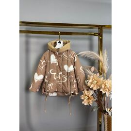 Фотография Куртка детская демисезонная на девочку M856 brown р.92-116 "Delfinka" недорого оптом от прямого поставщика