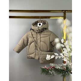 Фотография Курка детская зимняя на девочку TA618 khaki р.80-104 "Delfinka" недорого оптом от прямого поставщика