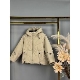 Фотография Куртка детская демисезонная на девочку W6660 beige р.122-146 "Delfinka" недорого оптом от прямого поставщика