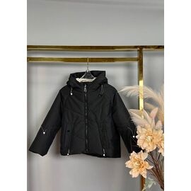 Фотография Куртка детская демисезонная на девочку W6660 black р.122-146 "Delfinka" недорого оптом от прямого поставщика
