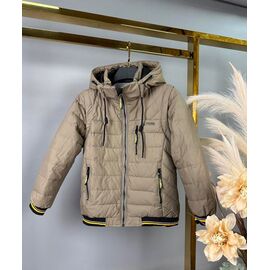 Куртка дитяча демісезонна на хлопчика WK31 beige р.128-152 "Delfinka" недорого оптом від прямого постачальника