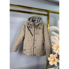 Куртка дитяча демісезонна на хлопчика WK35 beige р.140-164 "Delfinka" недорого оптом від прямого постачальника