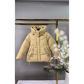 Фотография Курка детская зимняя на девочку YS14 beige р.128-152 "Delfinka" недорого оптом от прямого поставщика