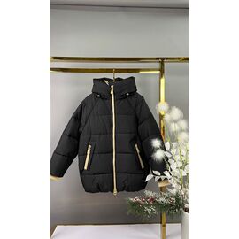 Фотография Курка детская зимняя на девочку YS92 black р.140-164 "Delfinka" недорого оптом от прямого поставщика