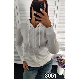 Кофта спортивна жіноча 3051 white р.S-XL "LOOK" недорого оптом від прямого постачальника