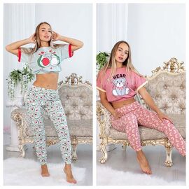 Фотография Пижама лёгкая женская 15245 pink р.M-XL "Vehuiah" недорого оптом от прямого поставщика