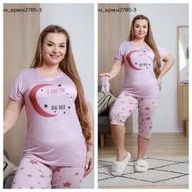 Фотография Пижама лёгкая женская 2785-3 powder р.2XL-4XL "Vehuiah" недорого оптом от прямого поставщика