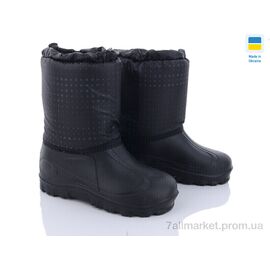 Чоботи з піни дитячі Зима СПП горох чорний 2025 (8 пар р.30-37) "DeMur" недорого оптом від прямого постачальника