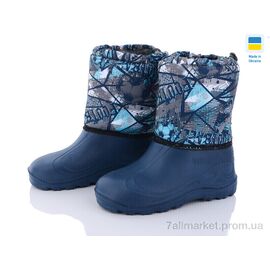 Чоботи з піни дитячі Зима СПП Футбол сірий 2025 (8 пар р.34-37) "DeMur" недорого оптом від прямого постачальника