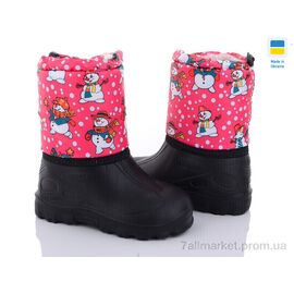 Фотография Сапоги из пены детские зима СПП Сніговик рожевий 2025 (8 пар р.30-37) "DeMur" недорого оптом от прямого поставщика