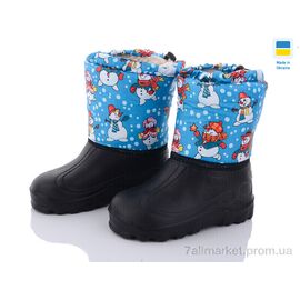 Фотография Сапоги из пены детские зима СПП Сніговик блакитний 2025 (8 пар р.30-37) "DeMur" недорого оптом от прямого поставщика