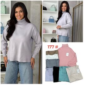 Фотография Свитер женский 177 mix р.46-52 "Katty" недорого оптом от прямого поставщика