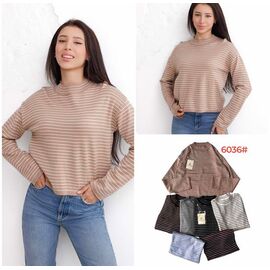 Фотография Свитер женский 6036 mix р.46-50 "Katty" недорого оптом от прямого поставщика