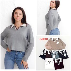 Фотография Свитер женский 6118 mix р.44-48 "Katty" недорого оптом от прямого поставщика