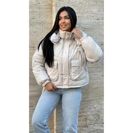 Фотография Куртка женская зимняя 8508 l.grey р.M-2XL "Katty" недорого оптом от прямого поставщика