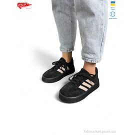 Фотография Кроссовки женские модные Весна/осень 179 чорний з. (8 пар р.36-41) "ARTO" недорого оптом от прямого поставщика