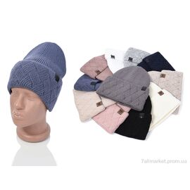 Жіноча шапка Зима KL-22 mix (5 шт. р.сіткаOne size) "TUZZI" недорого оптом від прямого постачальника