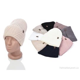 Жіноча шапка Зима KL-10 mix (5 шт. р.сіткаOne size) "TUZZI" недорого оптом від прямого постачальника