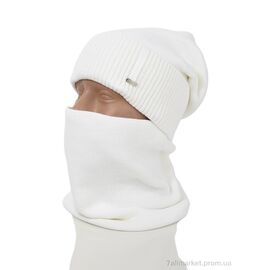 Жіноча шапка Зима HS001-1 white (3 шт. р.сіткаOne size) "TUZZI" недорого оптом від прямого постачальника