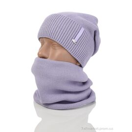 Жіноча шапка Зима HS001-11 violet (3 шт. р.сіткаOne size) "TUZZI" недорого оптом від прямого постачальника