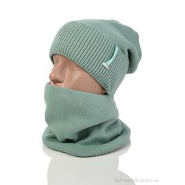 Жіноча шапка Зима HS001-12 green (3 шт. р.сіткаOne size) "TUZZI" недорого оптом від прямого постачальника
