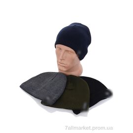 Шапка чоловіча Зима 3см флис mix (5 шт. р.сіткаOne size) "TUZZI" недорого оптом від прямого постачальника