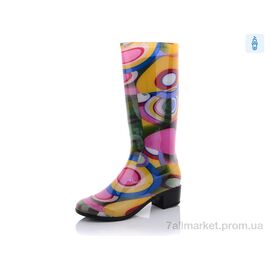 Гумове взуття жіноче Весна/осінь 002-232 (6 пар р.36-41) "Obuvok" недорого оптом від прямого постачальника