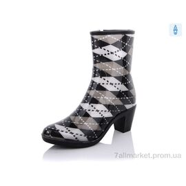 Гумове взуття жіноче Весна/осінь 001-3A (8 пар р.36-41) "Obuvok" недорого оптом від прямого постачальника