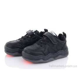 Фотография Кроссовки детские модные Весна/осень B52-1 чорний (8 пар р.26-31) "Ok Shoes" недорого оптом от прямого поставщика