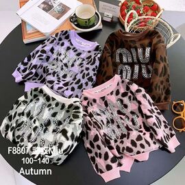 Светер Дитячий на дівчинку 8807 brown р.4-8 "Фунтик" недорого оптом від прямого постачальника