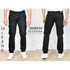 Фотография Джинсы мужские 504B black р.30-40 "God Baron" недорого оптом от прямого поставщика