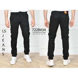 Фотография Джинсы мужские 722B black р.32-40 "God Baron" недорого оптом от прямого поставщика