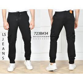 Фотография Джинсы мужские 723B black р.30-40 "God Baron" недорого оптом от прямого поставщика