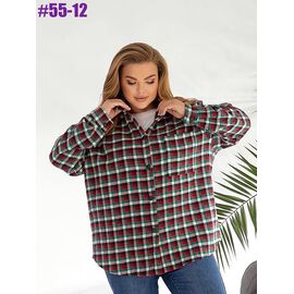 Сорочка жіноча 55-12 red р.46-56 "ZLATA" недорого оптом від прямого постачальника