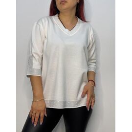 Светр жіночий 2773 white р.48-54 "Kosta" недорого оптом від прямого постачальника