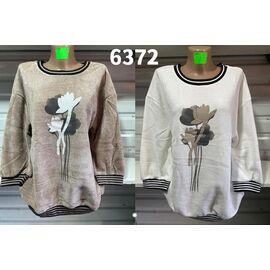 Светр жіночий 6372 white р.50-60 "VERJINIA" недорого оптом від прямого постачальника