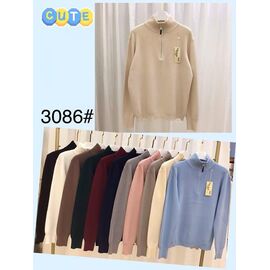 Фотография Свитер женский 3086 mix р.48-54 "FLORA" недорого оптом от прямого поставщика