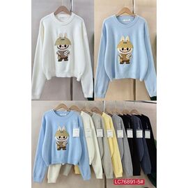 Фотография Свитер женский LC76891-5 mix р.46-50 "FLORA" недорого оптом от прямого поставщика