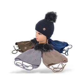 Фотография Шапка детская зимняя на мальчика WJ001-1 на флісі mix р.48-52 "Angelica" недорого оптом от прямого поставщика